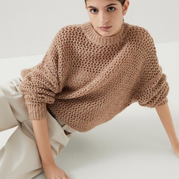 Brunello Cucinelli Sweaters - New with tags. Brunello Cucinelli open weave sweater with metallic thread